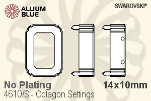 施华洛世奇 Octagon花式石爪托 (4610/S) 14x10mm - 无镀层