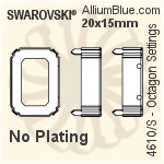 Swarovski Octagon Settings (4610/S) 18x13mm - Plated
