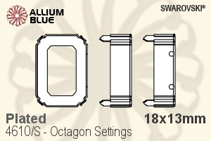 Swarovski Octagon Settings (4610/S) 18x13mm - Plated - Click Image to Close