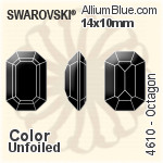 Swarovski Octagon Fancy Stone (4610) 14x10mm - Crystal Effect With Platinum Foiling