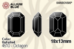 施华洛世奇 Octagon 花式石 (4610) 18x13mm - 颜色 无水银底 - 关闭视窗 >> 可点击图片