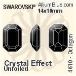 Swarovski Octagon Fancy Stone (4610) 14x10mm - Crystal Effect Unfoiled