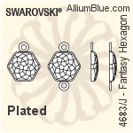 Swarovski Fantasy Hexagon Settings (4683/J) 14x15.8mm - Plated