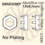Swarovski Fantasy Hexagon Settings (4683/S) 7.8x8.7mm - No Plating