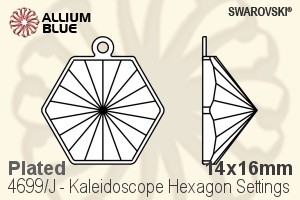 施華洛世奇 Kaleidoscope Hexagon花式石爪托 (4699/J) 14x16mm - 鍍面