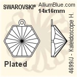 スワロフスキー Kaleidoscope Hexagonファンシーストーン石座 (4699/J) 9.4x10.8mm - メッキ
