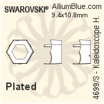 Swarovski Kaleidoscope Hexagon Settings (4699/S) 9.4x10.8mm - Plated