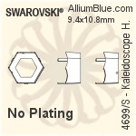 Swarovski Kaleidoscope Hexagon Settings (4699/S) 14x16mm - Plated