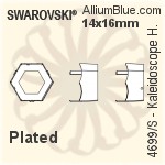 Swarovski Kaleidoscope Hexagon Settings (4699/S) 20x22.9mm - Plated