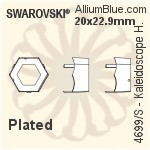 Swarovski Kaleidoscope Hexagon Fancy Stone (4699) 20x22.9mm - Color With Platinum Foiling