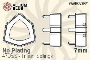 施華洛世奇 Trilliant花式石爪托 (4706/S) 7mm - 無鍍層