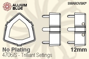 Swarovski Trilliant Settings (4706/S) 12mm - No Plating - Click Image to Close