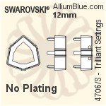 Swarovski Trilliant Settings (4706/S) 12mm - No Plating