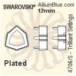 Swarovski Trilliant Settings (4706/S) 17mm - Plated