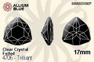 Swarovski Trilliant Fancy Stone (4706) 17mm - Clear Crystal With Platinum Foiling - Click Image to Close