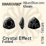 Swarovski Trilliant Fancy Stone (4706) 17mm - Clear Crystal With Platinum Foiling