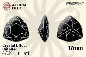 Swarovski Trilliant Fancy Stone (4706) 17mm - Crystal Effect Unfoiled - Click Image to Close