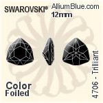 施華洛世奇 Trilliant 花式石 (4706) 12mm - 白色（半塗層） 無水銀底