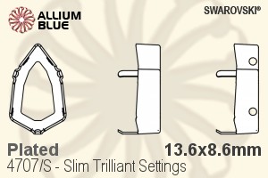 施华洛世奇 Slim Trilliant花式石爪托 (4707/S) 13.6x8.6mm - 镀面 - 关闭视窗 >> 可点击图片
