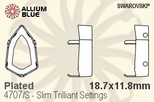 施華洛世奇 Slim Trilliant花式石爪托 (4707/S) 18.7x11.8mm - 鍍面