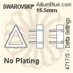 Swarovski Delta Settings (4717/S) 15.5mm - Plated