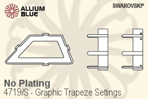 Swarovski Graphic Trapeze Settings (4719/S) 26x12mm - No Plating - Click Image to Close