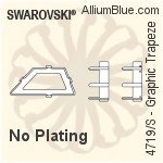 Swarovski Contour Baguette Settings (4505/S) 14x8mm - Plated