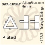 Swarovski Triangle Settings (4722/S) 6mm - No Plating