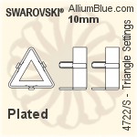 Swarovski Triangle Settings (4722/S) 10mm - No Plating
