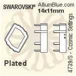 Swarovski Cosmic Settings (4739/S) 20x16mm - Plated