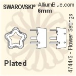 Swarovski Flower Settings (4744/S) 6mm - No Plating