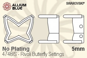 Swarovski Rivoli Butterfly Settings (4748/S) 5mm - No Plating