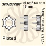 スワロフスキー Edelweissファンシーストーン石座 (4753/S) 23mm - メッキ