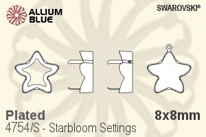 Swarovski Starbloom Settings (4754/S) 8x8mm - Plated