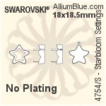 施華洛世奇 Starbloom花式石爪托 (4754/S) 13x13.5mm - 無鍍層