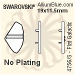 Swarovski Flat Galactic Settings (4756/S) 27x16mm - No Plating