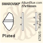 Swarovski Flat Galactic Settings (4756/S) 39x23.5mm - No Plating