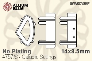 Swarovski Galactic Settings (4757/S) 14x8.5mm - No Plating - Haga Click en la Imagen para Cerrar