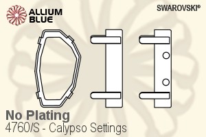 スワロフスキー Calypsoファンシーストーン石座 (4760/S) 14x8mm - メッキなし - ウインドウを閉じる