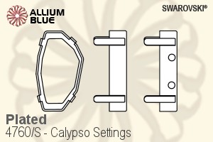 Swarovski Calypso Settings (4760/S) 18x10.5mm - Plated - Click Image to Close