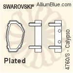 Swarovski Calypso Settings (4760/S) 22x12.5mm - No Plating