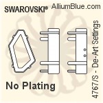 Swarovski Graphic Trapeze Settings (4719/S) 26x12mm - No Plating