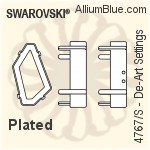 スワロフスキー De-Art 石座,s (4767/S) 23x13mm - Plated