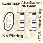 Swarovski Meteor Settings (4773/S) 28x15mm - Plated