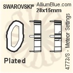Swarovski Meteor Settings (4773/S) 18x9.5mm - No Plating