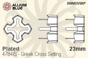 スワロフスキー Greek Cross 石座, (4784/S) 23mm - メッキ - ウインドウを閉じる