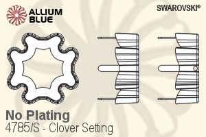 施華洛世奇 Clover Setting (4785/S) 14mm - 無鍍層 - 關閉視窗 >> 可點擊圖片