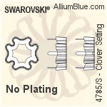 Swarovski XILION Rose Enhanced Flat Back No-Hotfix (2058) SS5 - Clear Crystal With Platinum Foiling