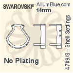 Swarovski Shell Settings (4789/S) 14mm - No Plating
