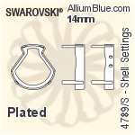 Swarovski Shell Settings (4789/S) 14mm - Plated